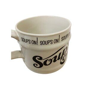 Soups On Mug Cup Tea Cup Royal Crown Brown White‎